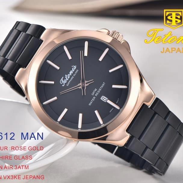 Jam Tangan Pria Tetonis Original 6612 Kaca Saphire Garansi 1 Tahun
