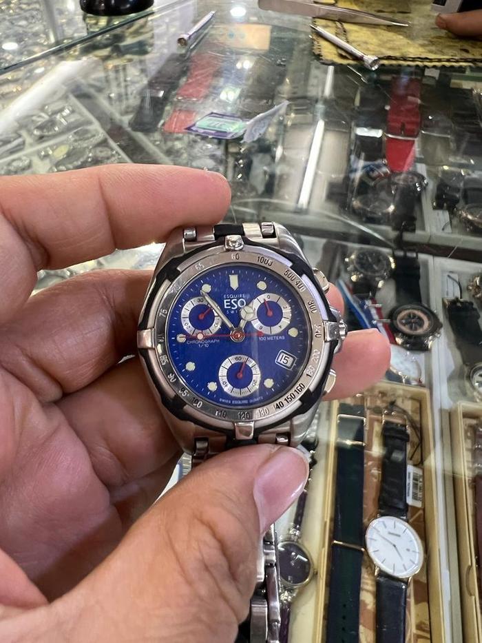 asli 100% Jam Tangan ESQ Movado 39mm chronograph aktif