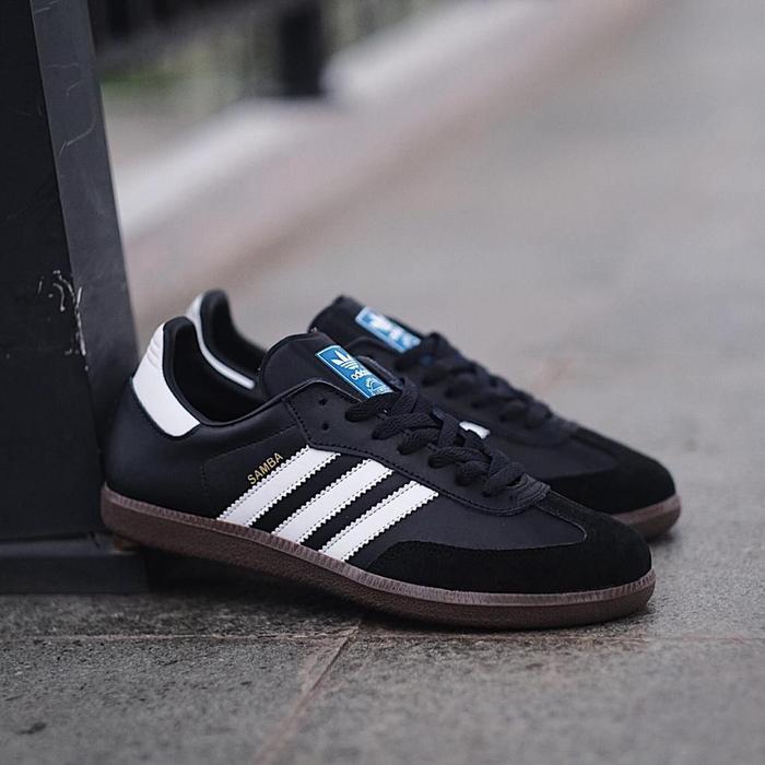 SEPATU SNEAKERS ADIDAS SAMBA HITAM PUTIH ORIGINAL RUNNING PRIA COWOK