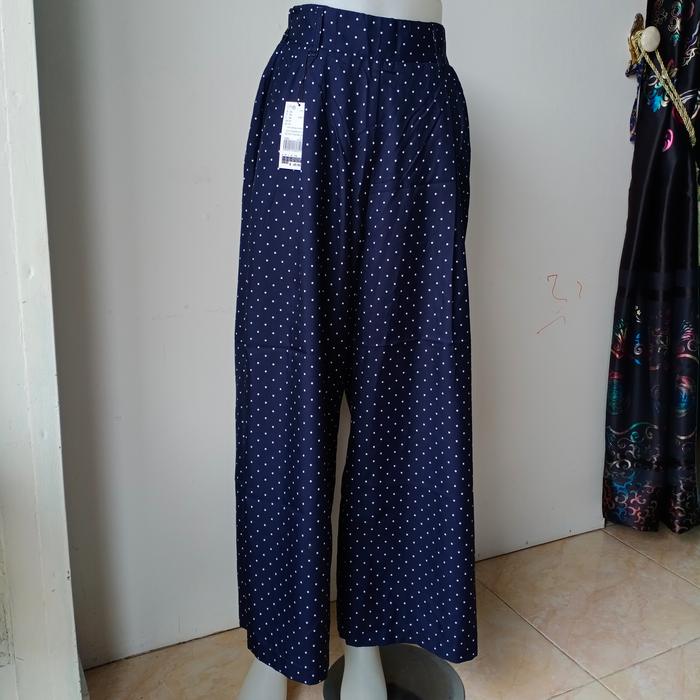 Hyphen World gallery/Celana Kulot Wanita Motif Bintik Bintik import