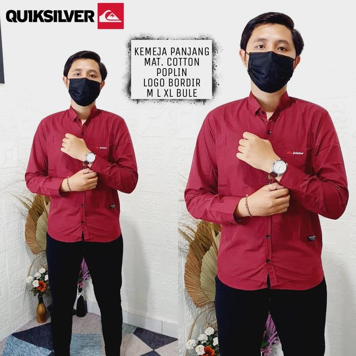 kemeja pria lengan panjang quiksilver gy