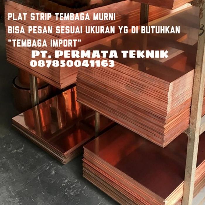 plat tembaga lembaran 1mm x 80mm x 190mm