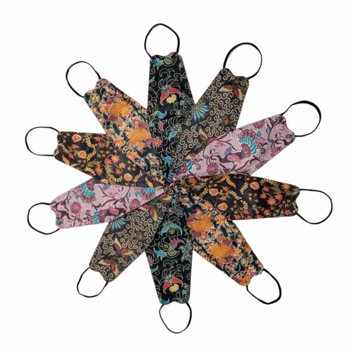 Masker kf94 Batik CAREION masker KF 94 4Ply motif Batik isi 10 pcs