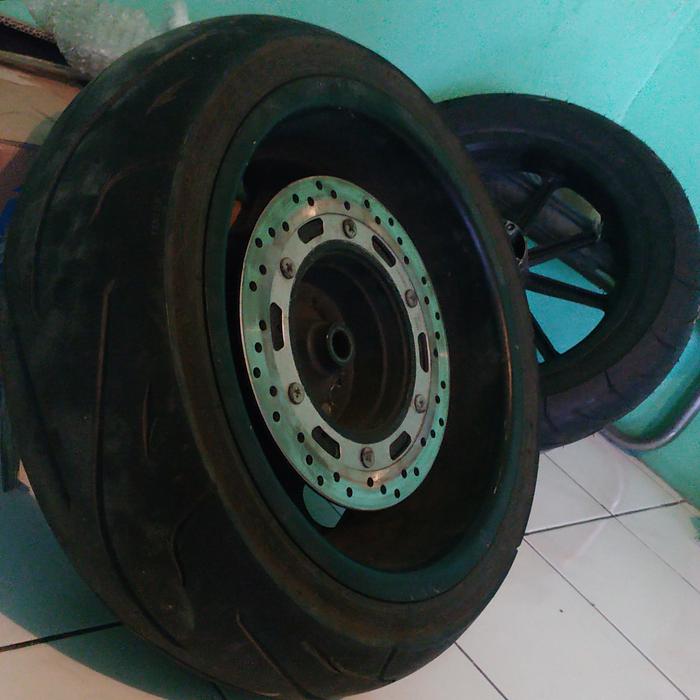 velg 14 ban tapak lebar cakram perlengkapan custom motor scoopy