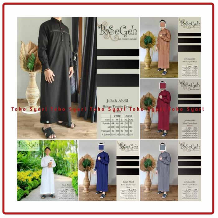 Jubah Abdil Gamis Koko Pria Laki Lelaki Basegeh Couple Ayah Anak