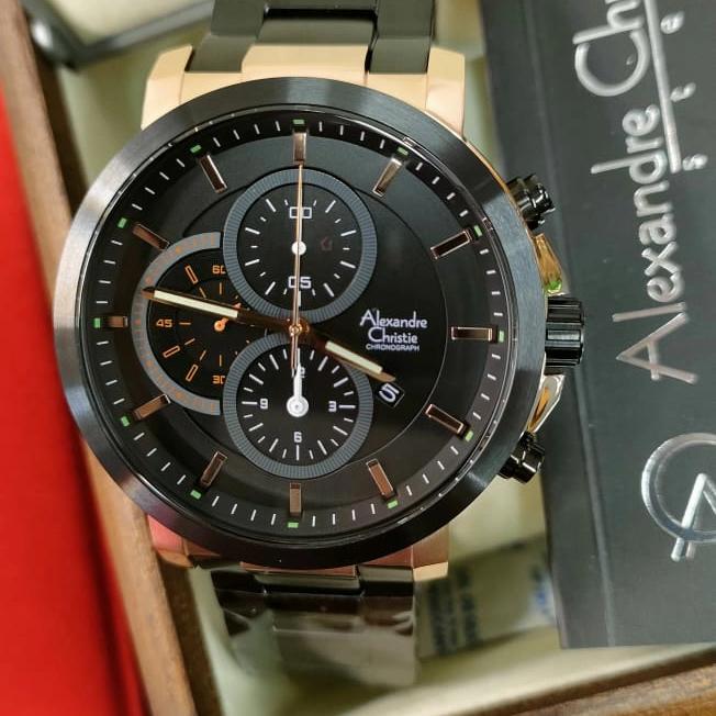 Jam Pria Original Alexandre Christie Ac 6350 MC All Steel