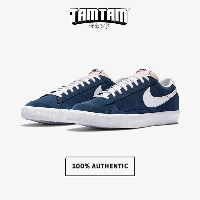 Nike Blazer Low 77 Vintage Navy Suede 100% Original