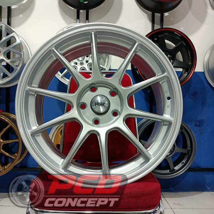 velg mobil honda civic hrv crv ring18 R18 racing HSR ZERO R18 SILVER