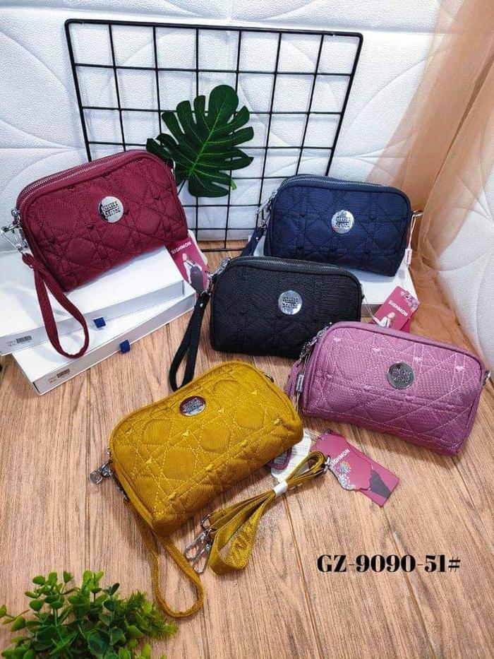 Tas Slempang Wanita Tas Dompet Sighmon GZ 9090-51 Terbaru Bahan Kanvas
