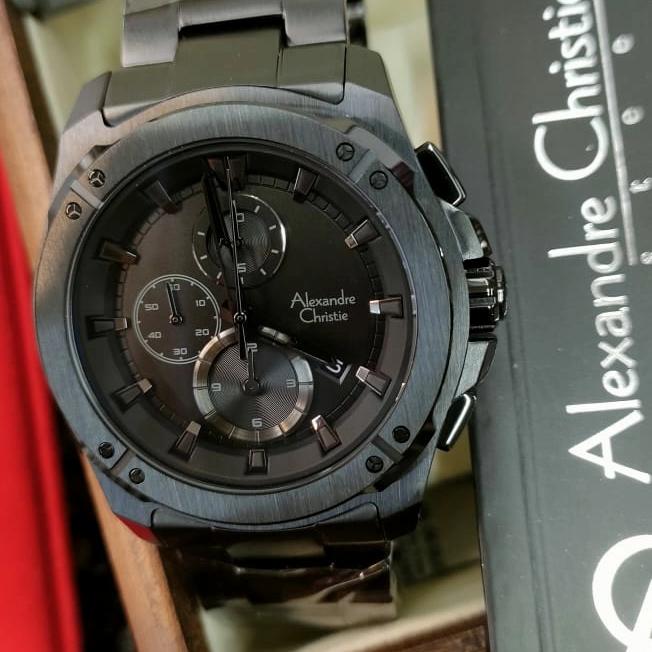 Jam Pria Original Alexandre Christie Ac 6595 MC All Steel