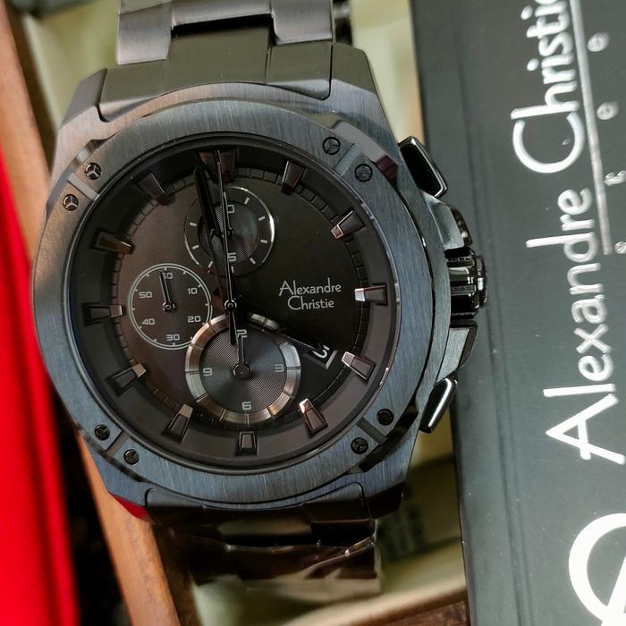 Jam Pria Original Alexandre Christie AC 6595 MC All Steel