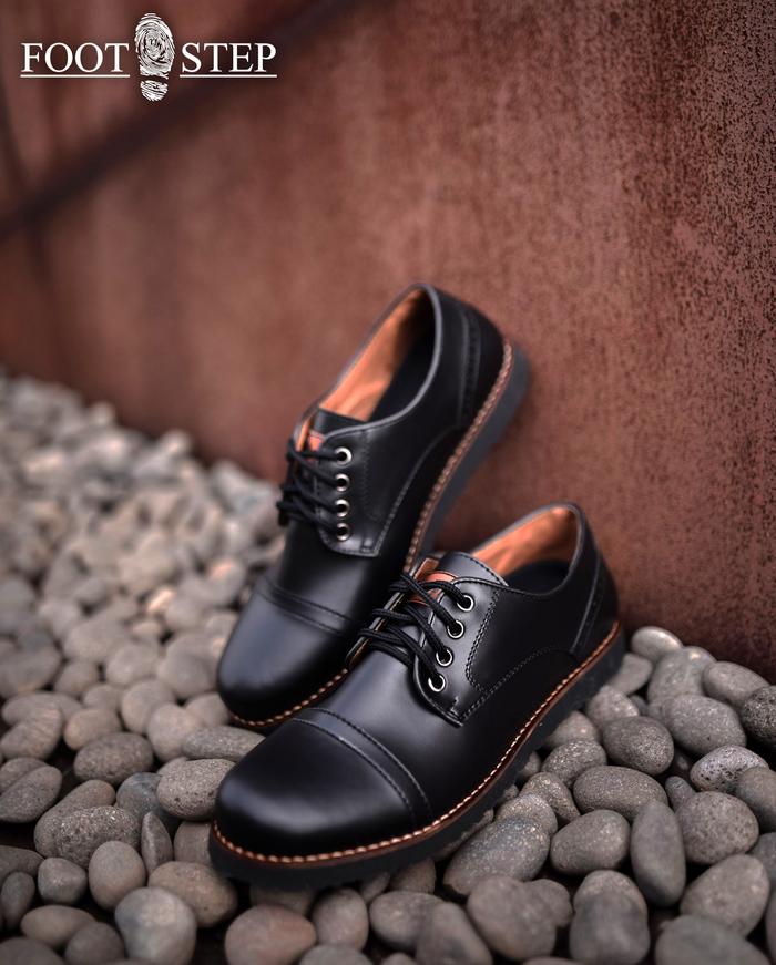 SEPATU CASUAL FOOTSTEP PEDRO BLACK | FOOTSTEP FOOTWEAR | SEPATU PRIA