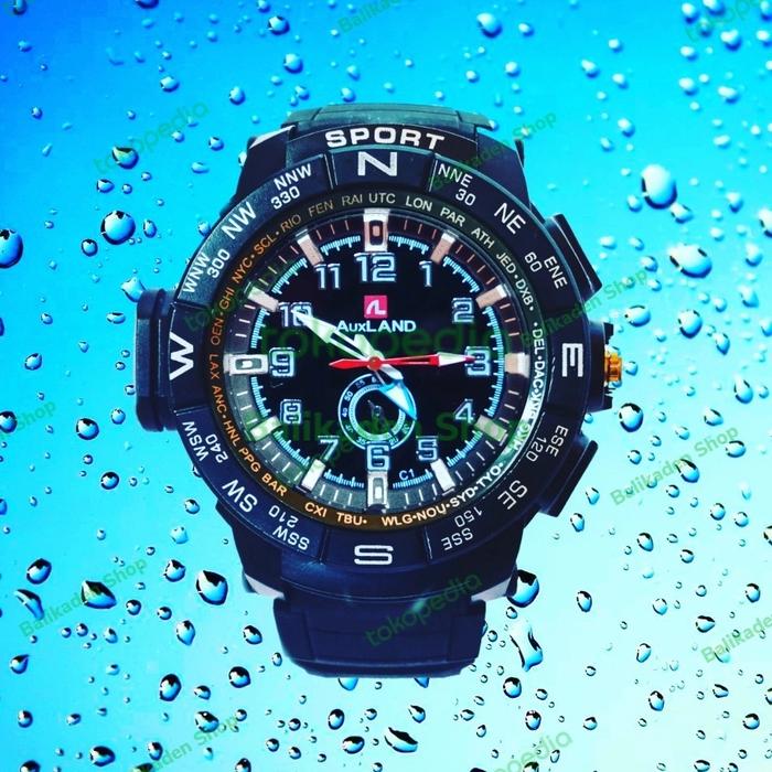 JAM TANGAN PRIA SPORT AUXLAND MATA ANGIN ANGKA MURAH TERLARIS