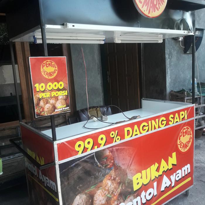 gerobak jualan rangka besi hollow
