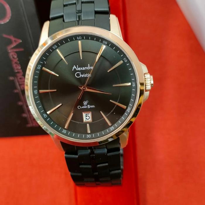 Jam Pria Original Alexandre Christie Ac 8655 MD All Stainless Steel