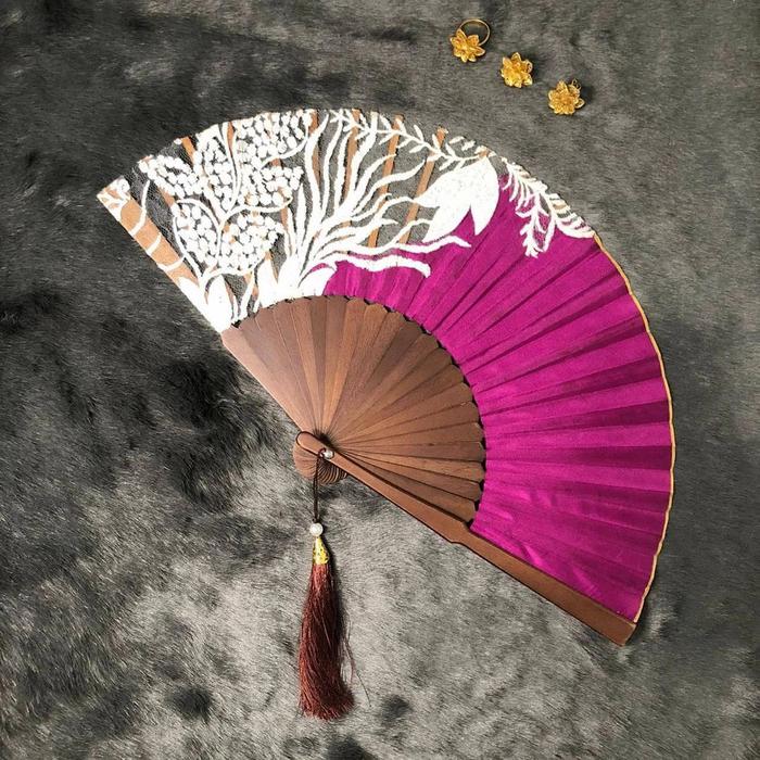 Kipas Srikandi Motif Brokat
