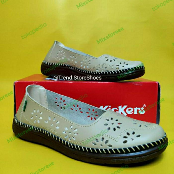 Sepatu Wanita Kickers Panses - Sepatu Wanita Kickers Panses Cream