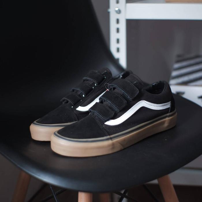 Vans Oldskool Classic Velcro Black Gum Original