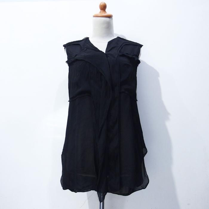 ED682 SIZE M TIME POSTMODERN BLOUSE ATASAN IMPORT SECOND BRANDED