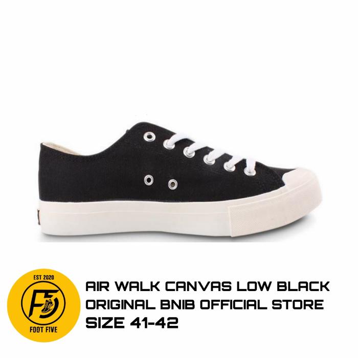 Air Walk New Basic Canvas Low Black Original BNIB