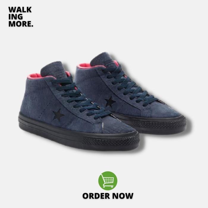 BEST DEAL CONVERSE ONE STAR PRO MID SUEDE OBSIDIAN ORIGINAL PT MAP