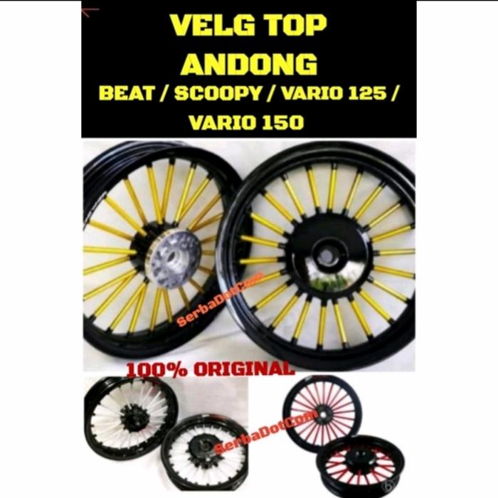 Velg Top Andong Beat Scoopy Vario 125 150 New 2018 Gold Red Silver Ori
