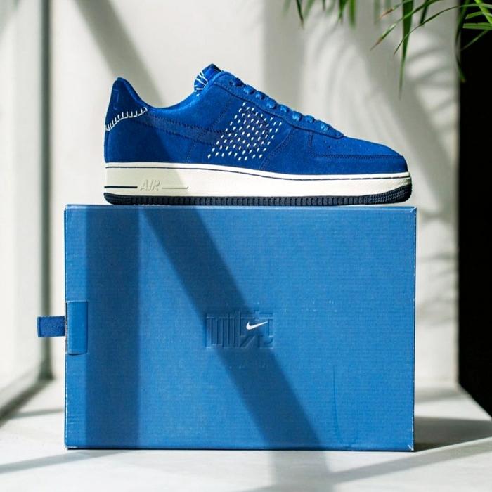 Original Nike Air Force 1 PRM Nai-Ke Indigo Sashiko