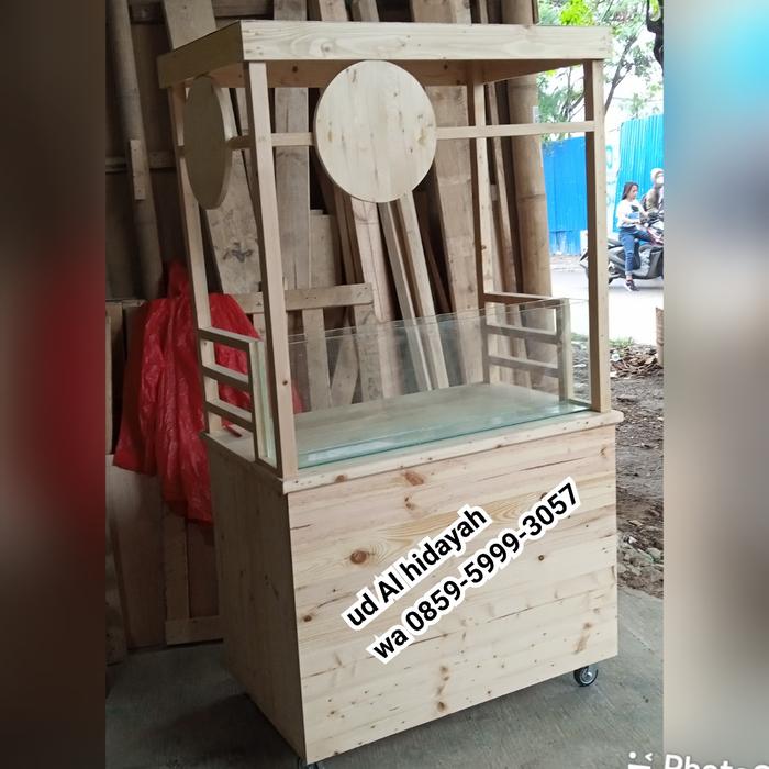 GEROBAK/BOTH ES JERUK KAYU JATI BELANDA/GEROBAK SERBA GUNA