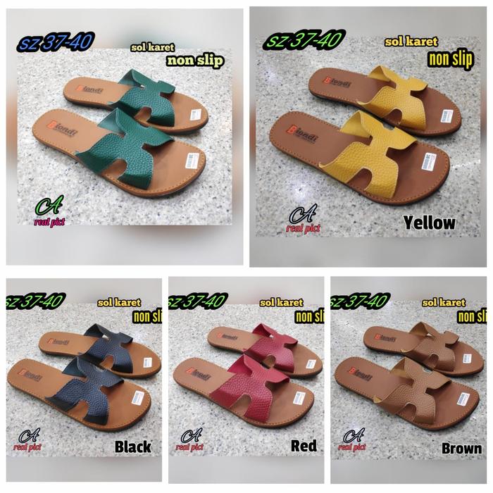 Syirrel - Best Seller Sandal Trepes Wanita Biondi Original Sol Karet