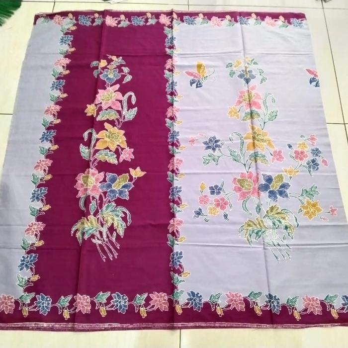 kain sarung encim kebaya ungu magenta