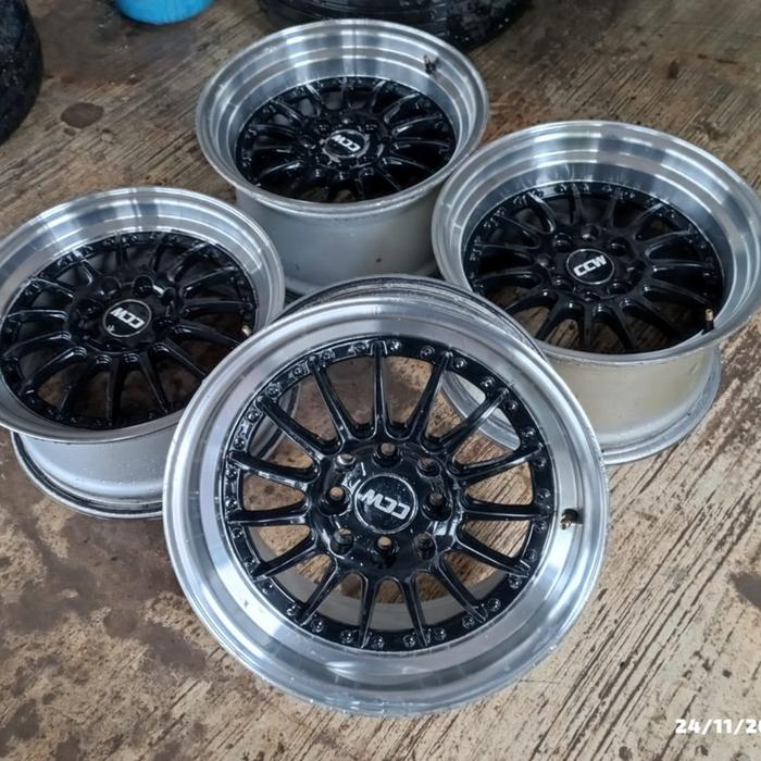 velg murah bekas ccw celong ring 15x7/8,5 lubang 4x100 dan 4x114 jazz
