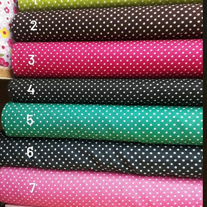 Kain katun print polkadot/Katun print Jepang