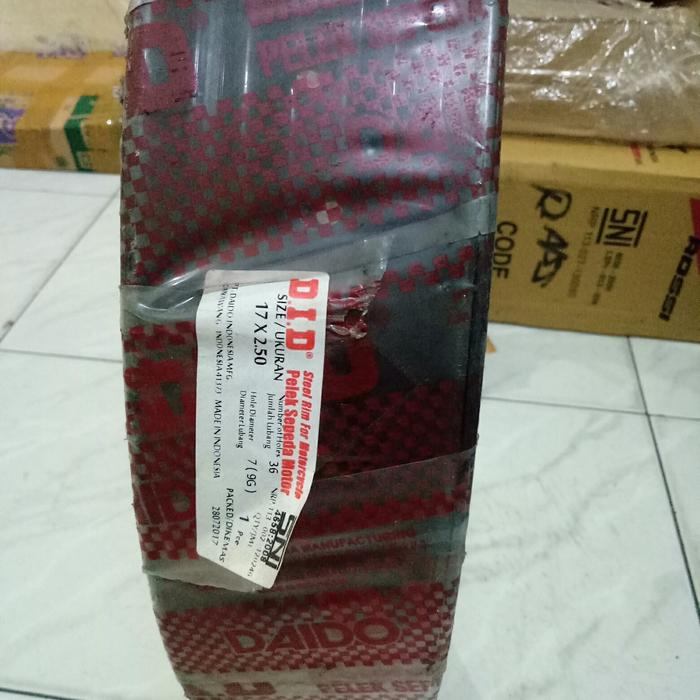 VELG BESI DID UKURAN 250 RING 17 WARNA HITAM HOLE 36