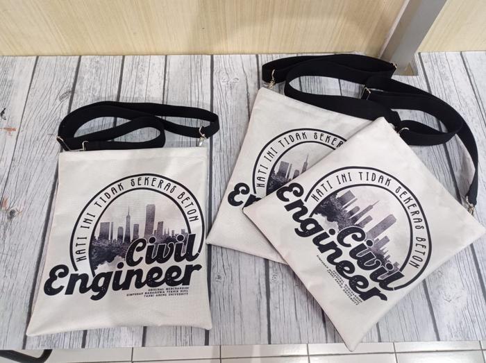 Tas Totebag Custom / White Bag / Tas Kanvas Premium Custom Satuan SBY