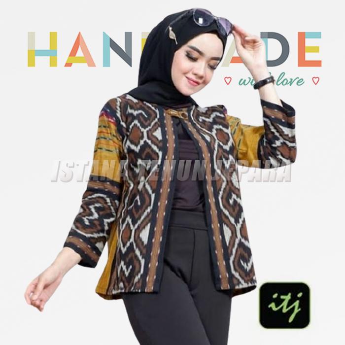 Blazer Batik Wanita / Bolero Tenun / Baju Atasan Batik Wanita Songket