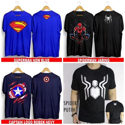 Murah !! Baju Kaos Spandek Adem Superhero DC Batman The Flash Aquaman