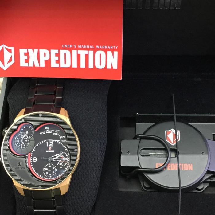 JAM TANGAN PRIA EXPEDITION E 6737 E6737 BLACK ROSEGOLD ORIGINAL MURAH