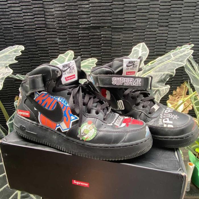 Nike Airforce 1 Mid Supreme NBA black
