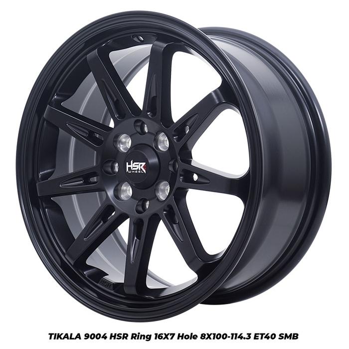 VELG RING 16 TIKALA 9004 HSR RING 16X7 H8X100-114,3 ET40 HITAM