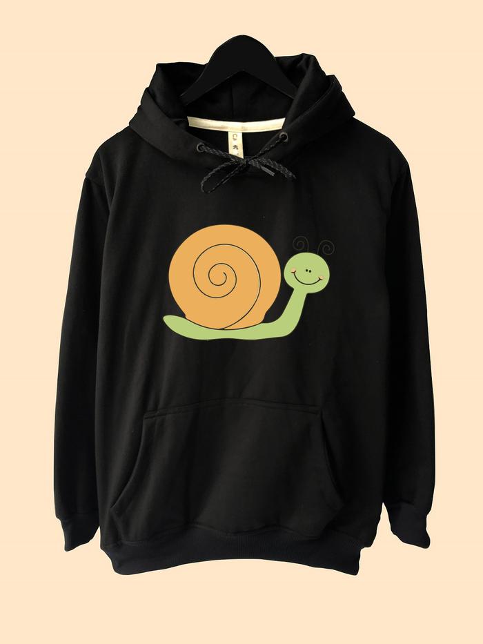 Jaket Hoodie premium snail siput keong kartun cartoon lucu