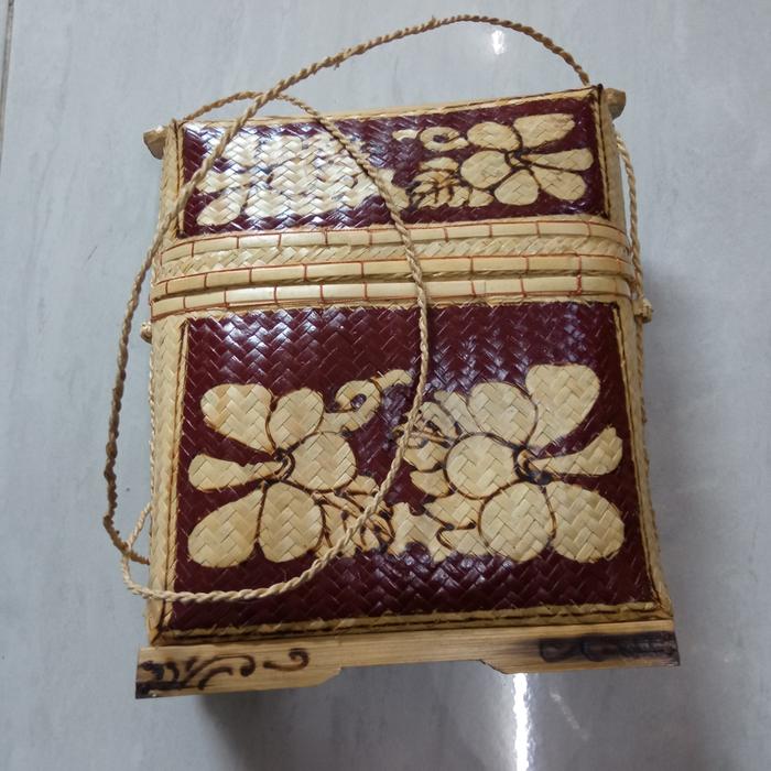 Tas bambu tas genta pemangku Tas Bali gambar
