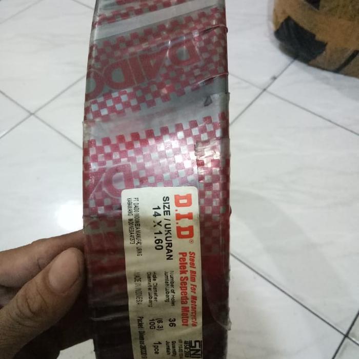 PELEK BESI DID UK 160 RING 14 HITAM HOLE 36