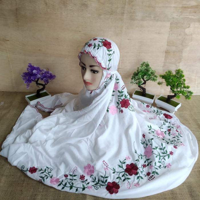 Mukena Putih Mukena Rayon Adem Mukena Dewasa Rukuh Asli Kudus