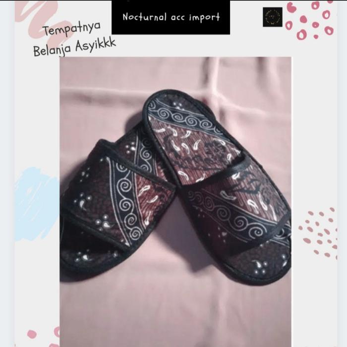 Sandal Hotel Rumah Santai Kantor Klinik Pria Wanita Slop Batik Murah