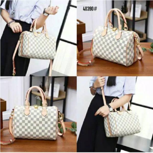 TAS IMPORT LV SPEEDY MEDIUM.25 SUPER FREE BOX & PAPERBAG + GEMBOK