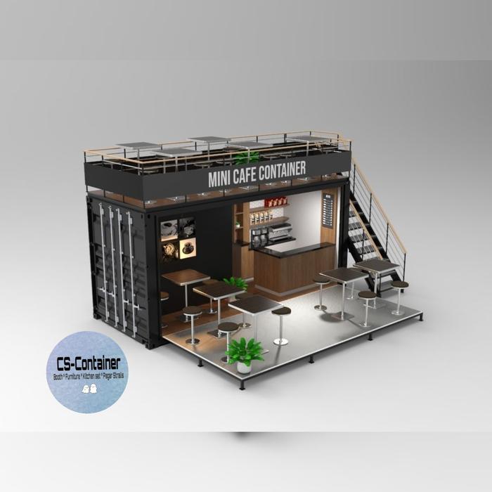 booth semi kontainer cafe/kios custom design #216