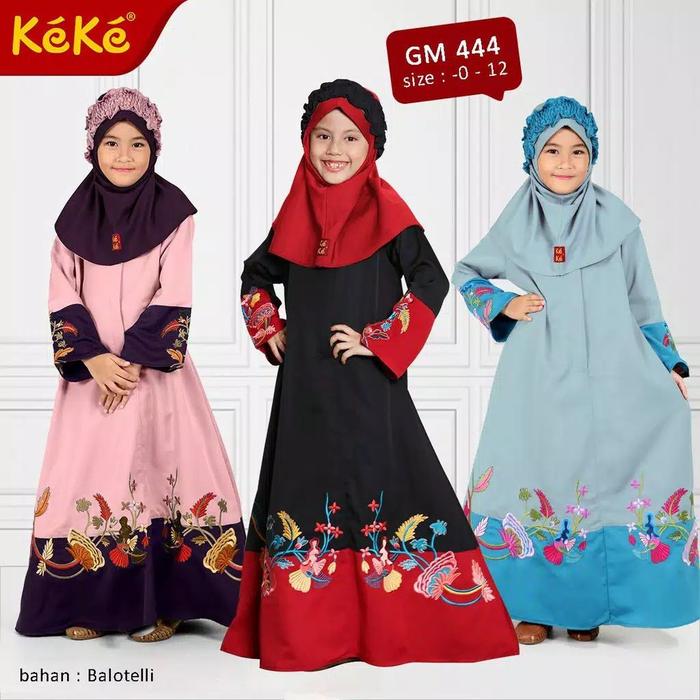 Kekesumut GM 444 Busana Muslim Anak Perempuan Baju Gamis Anak Keke