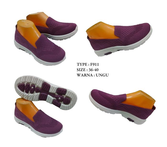 Sepatu Slip On Wanita Collin F911 Ungu Flatshoes