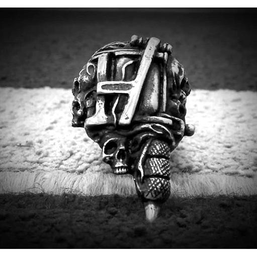 ringskull cincin mesin tatto pewter handmade