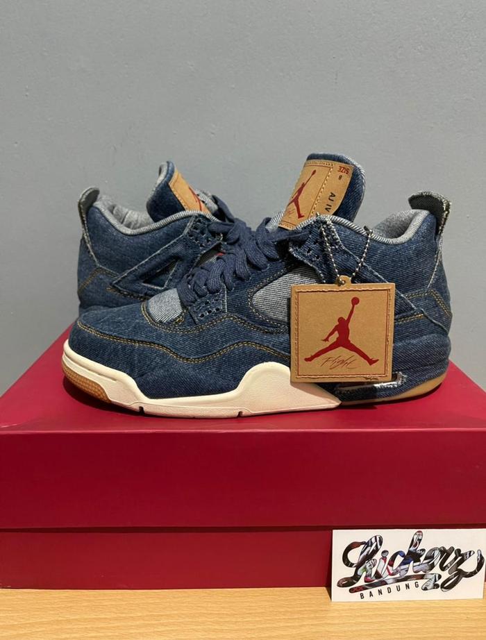 Levis x Nike Air Jordan 4 Retro Denim Blue ORIGINAL